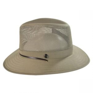Jaxon Hats | Mesh Crown Aussie Hat | 147249 | profile | KHAKI