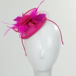 Jeanne Simmons | Mavis Fascinator Hat | 120720 | profile | FUCHSIA