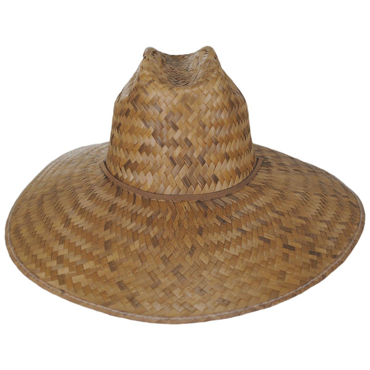 BRIXTON HATS | Bells II Palm Leaf Straw Lifeguard Hat | 128340 | front | LIGHT BROWN