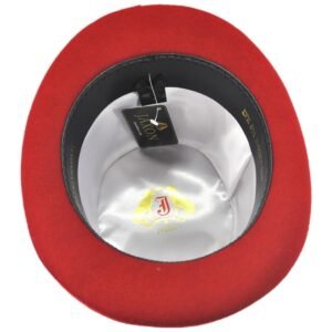 Jaxon Hats | Mid Crown Wool Felt Top Hat | 193700 | under | RED