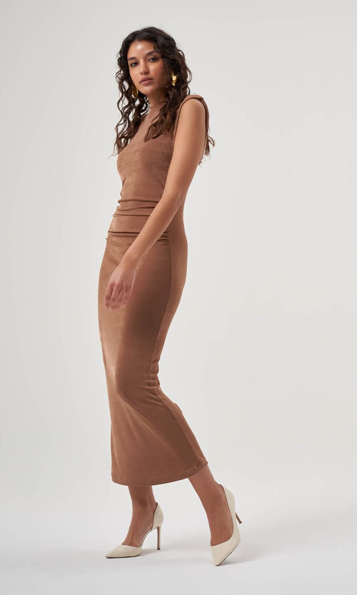 Sleeveless Gathered Dress