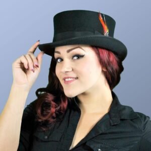 Jaxon Hats | Deadman Wool Felt Top Hat | 193901 | lsfone | BLACK