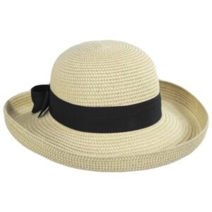 Toucan Collection | Toyo Straw Backbow Packable Roller - Made to Order | 104853 | lead | NATURAL/BLACK