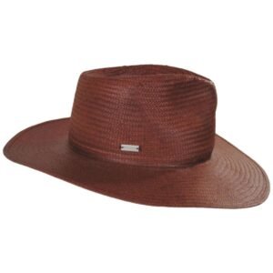 Betmar | Geraldine Toyo Straw Rancher Fedora Hat | 101141 | profile | CINNAMON