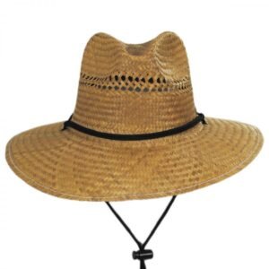 Panama Jack | Aussie Palm Leaf Straw Lifeguard Hat | 126391 | front | COCOA