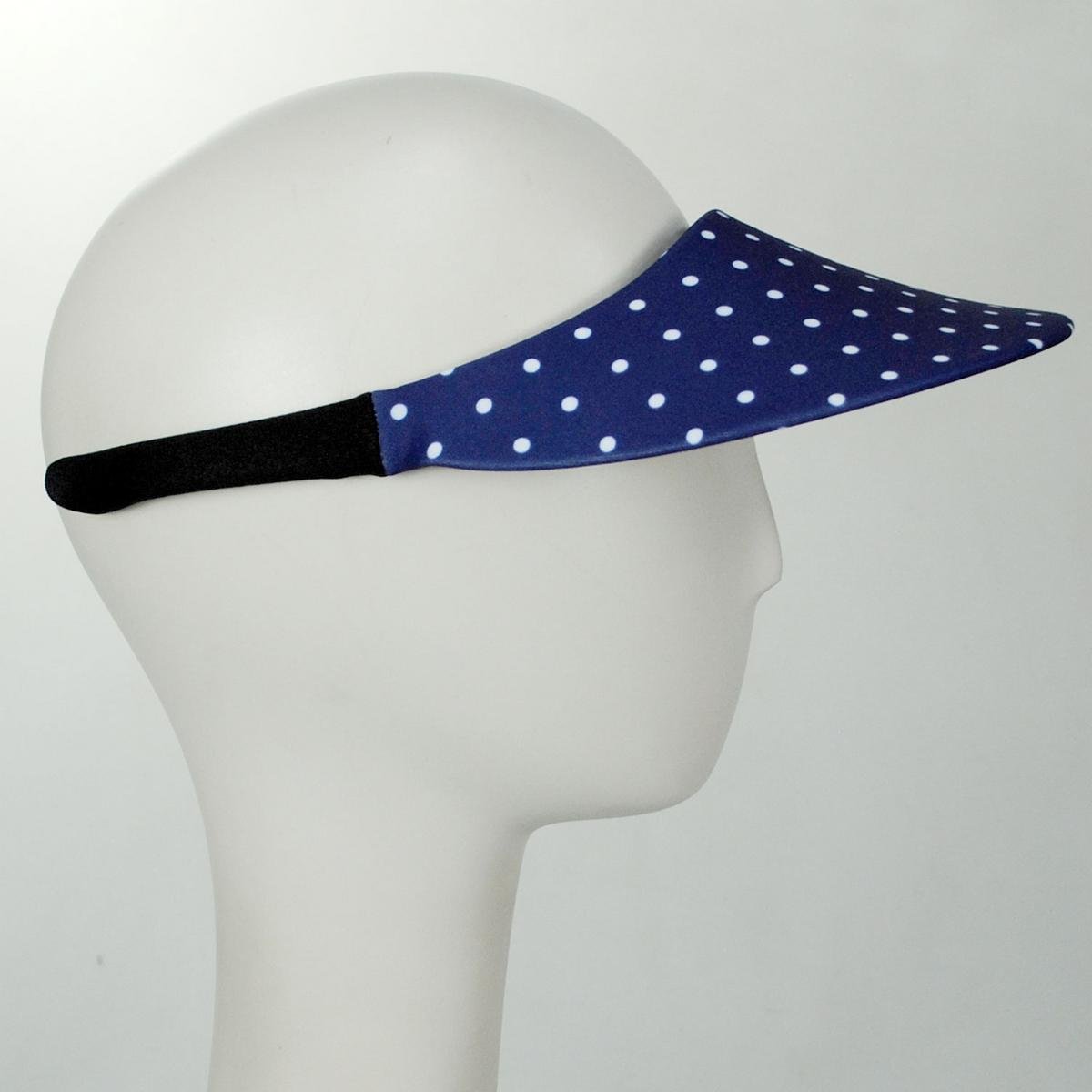 No Headache | Dots Midsize Visor | 195905 | profile | DOT NAVY N WHITE