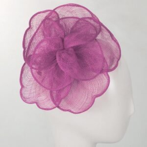 Kathy Jeanne | Rosa Sinamay Straw Fascinator Hat | 122425 | profile | FUCHSIA