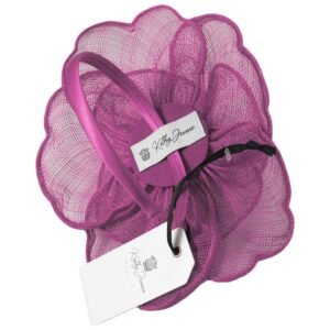 Kathy Jeanne | Rosa Sinamay Straw Fascinator Hat | 122425 | under | FUCHSIA