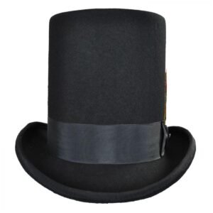 Jaxon Hats | Stovepipe Wool Felt Top Hat | 193903 | profile | BLACK