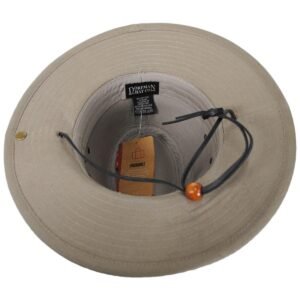 Dorfman Pacific | Chin Cord Cotton Aussie Hat | 400209 | under | KHAKI