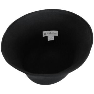 Kathy Jeanne | 6-Way Shapeable Wool Felt Cloche Hat | 124715 | under | BLACK