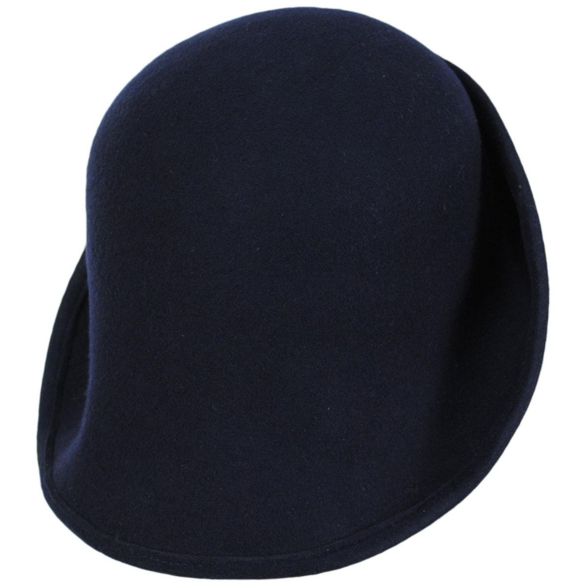 Kathy Jeanne | 6-Way Shapeable Wool Felt Cloche Hat | 124715 | detailthree | NAVY