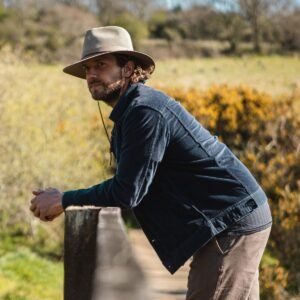 Jaxon Hats | Mesh Crown Aussie Hat | 147249 | lsmtwo | KHAKI