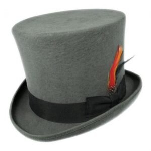 Jaxon Hats | Victorian Wool Felt Top Hat - Gray | 193900GRY | lead | GREY