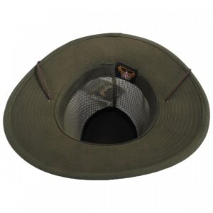Henschel | Mesh Aussie Grande 3.5 Inch Brim Hat | 140343 | under | OLIVE