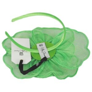 Kathy Jeanne | Rosa Sinamay Straw Fascinator Hat | 122425 | under | LIME