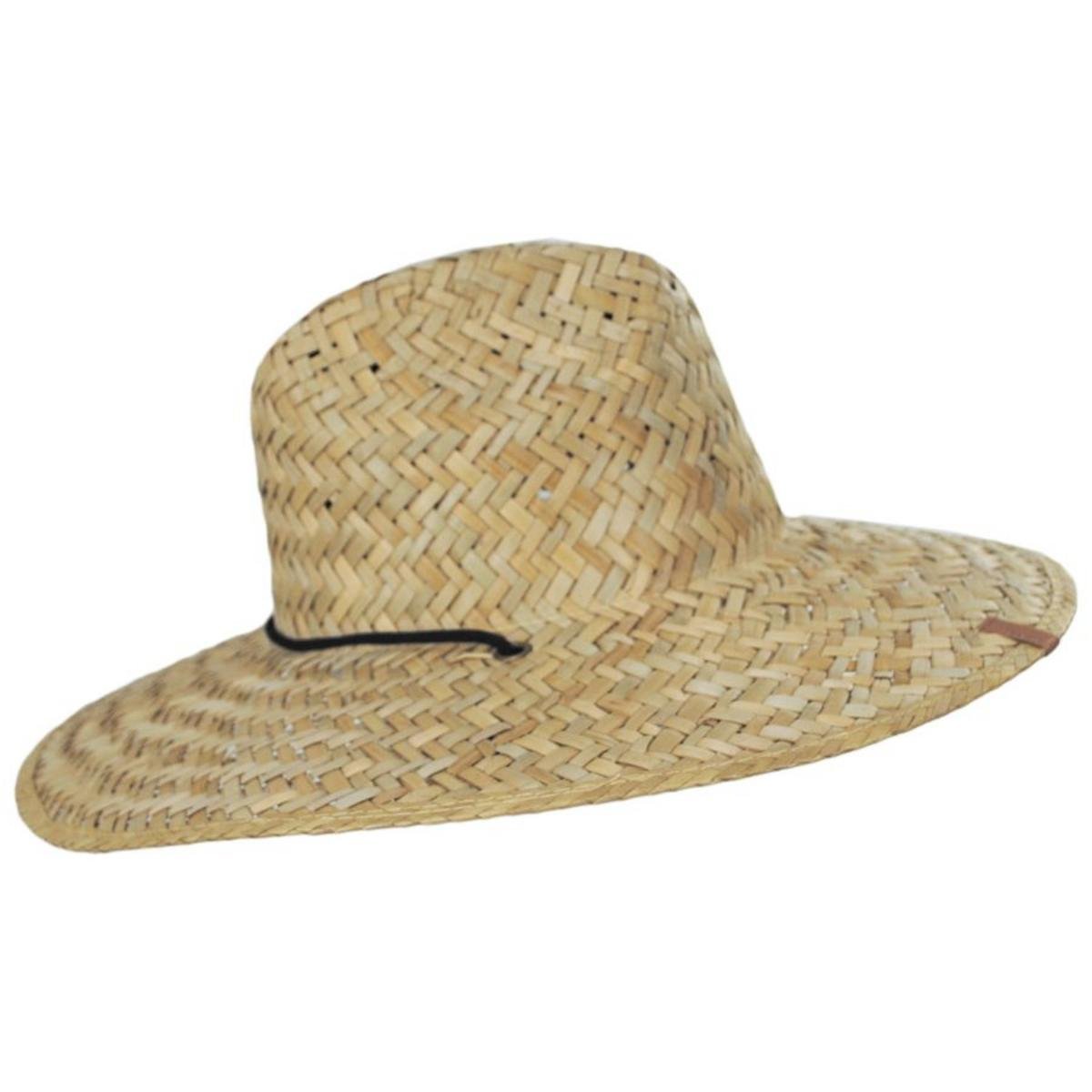 BRIXTON HATS | Bells II Palm Leaf Straw Lifeguard Hat | 128340 | profile | TAN