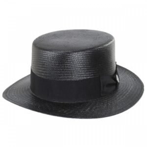 Keeneland Shantung Straw Skimmer Hat