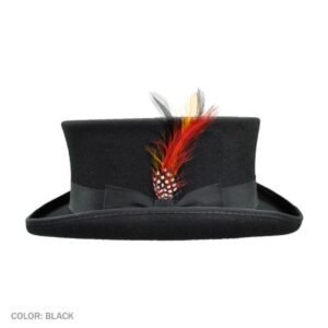Jaxon Hats | Deadman Wool Felt Top Hat | 193901 | profile | BLACK