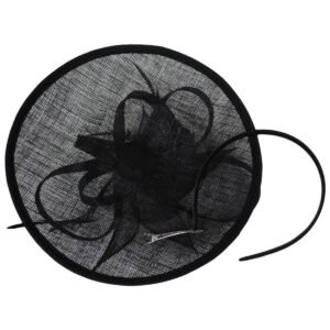 Jeanne Simmons | Anillo Sinamay Straw Fascinator Dress Hat | 120707 | under | BLACK