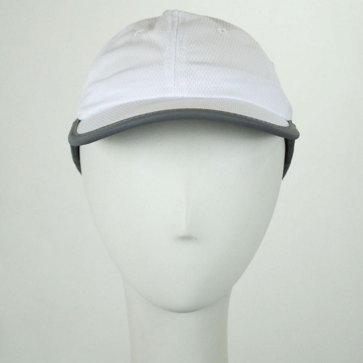 Chic Play | Genie Reflective Open Back Ponytail Baseball Cap | 401406 | front | WHITE