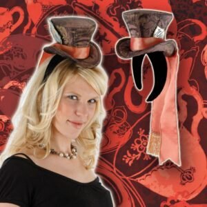 Disney | Alice in Wonderland Mad Hatter Top Hat Fascinator Headband | 190238 | front | MULTI