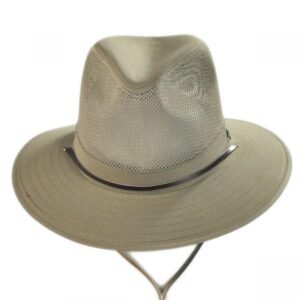 Jaxon Hats | Mesh Crown Aussie Hat | 147249 | front | KHAKI