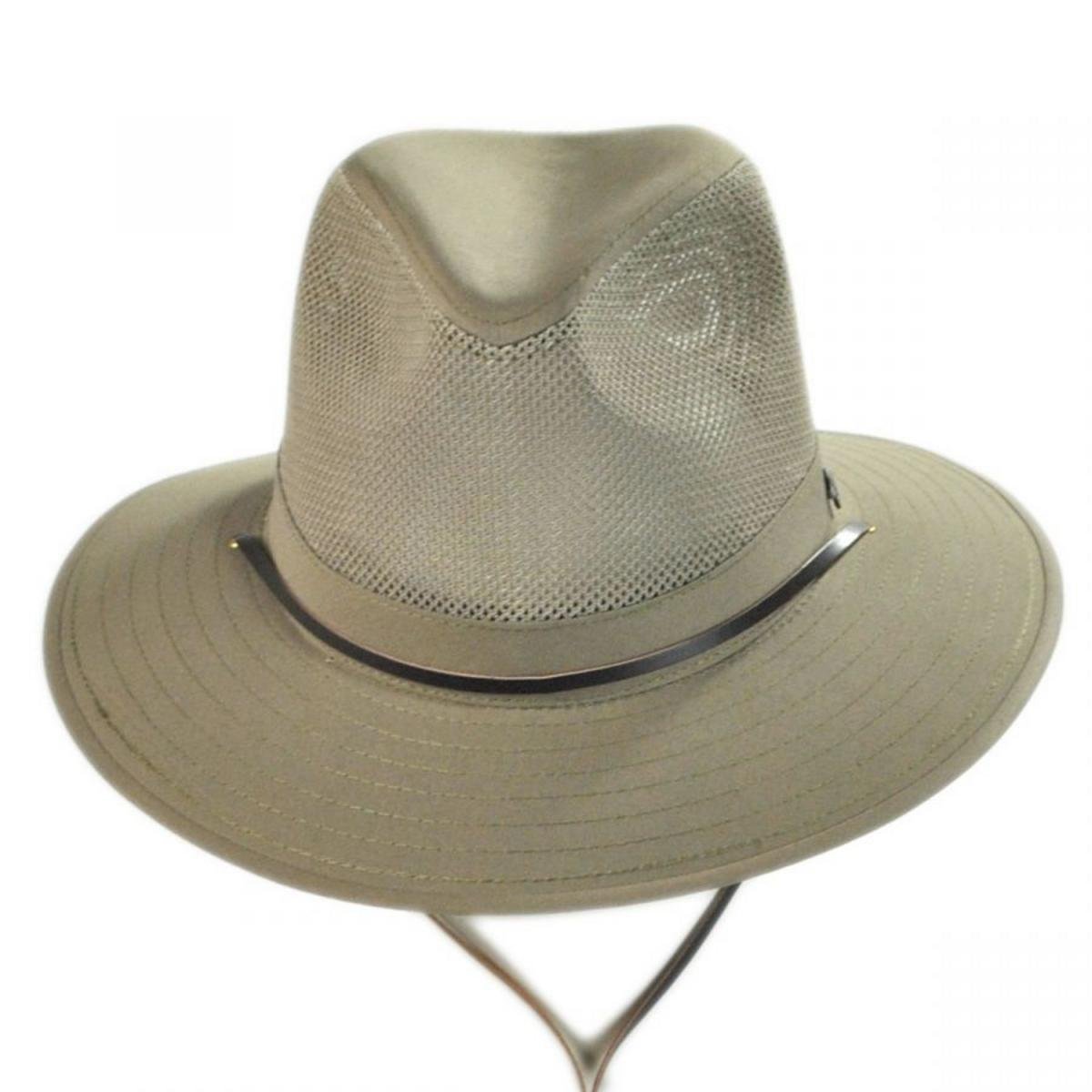 Jaxon Hats | Mesh Crown Aussie Hat | 147249 | front | KHAKI