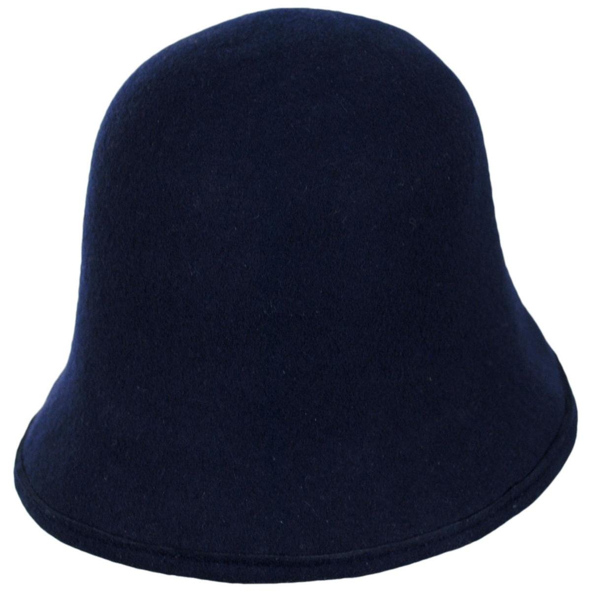Kathy Jeanne | 6-Way Shapeable Wool Felt Cloche Hat | 124715 | detailone | NAVY