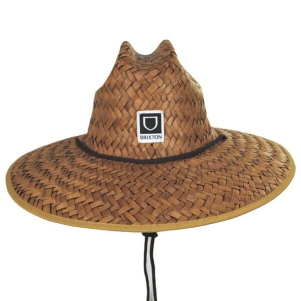 BRIXTON HATS | Beta Palm Leaf Straw Lifeguard Hat | 128339 | front | BROWN