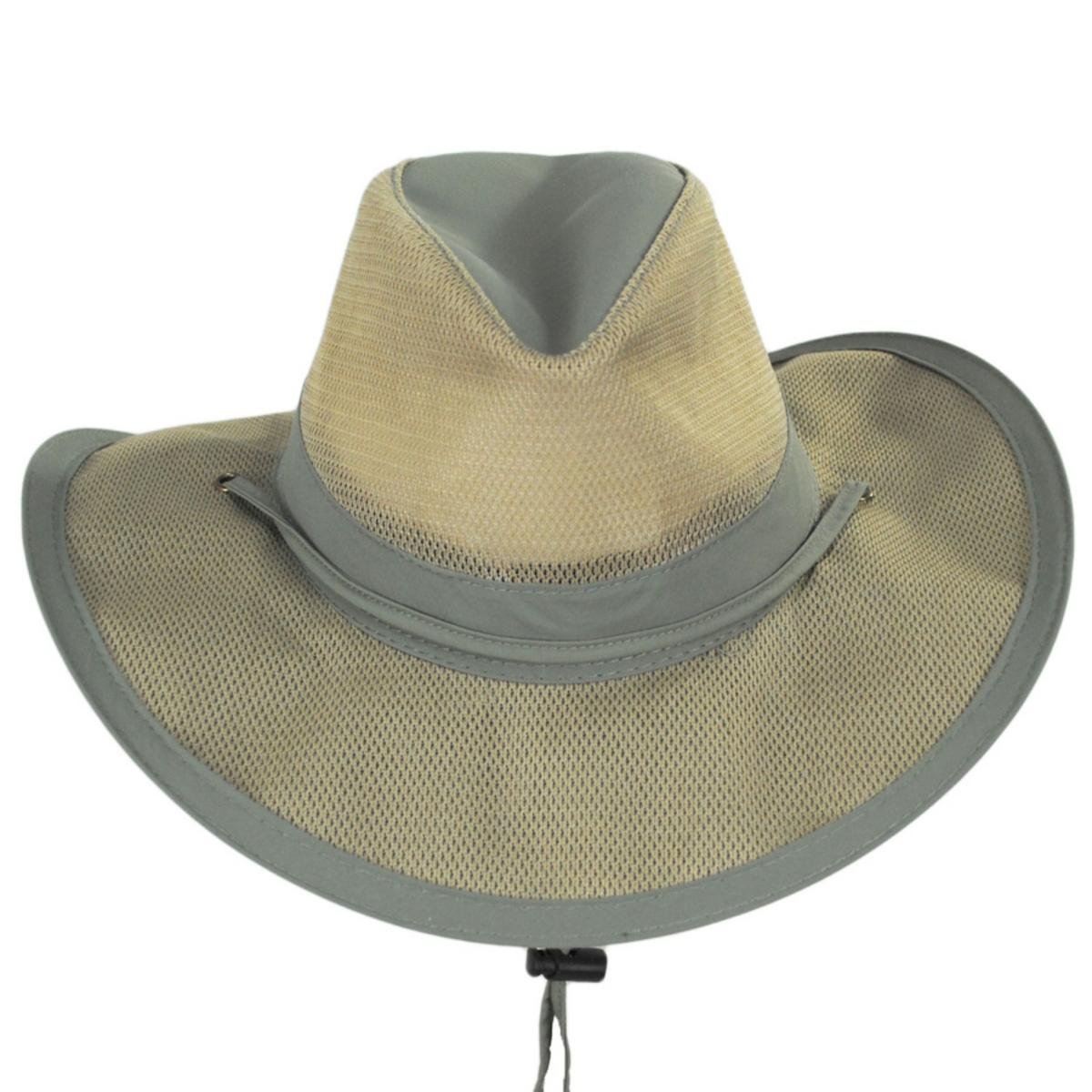 Dorfman Pacific | Supplex Aussie Hat | 400222 | front | FOSSIL