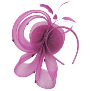 Kathy Jeanne | Pluma Horsehair Mesh Fascinator Hat | 122438 | under | FUCHSIA