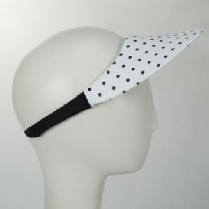 No Headache | Dots Midsize Visor | 195905 | profile | DOT WHITE N BLACK