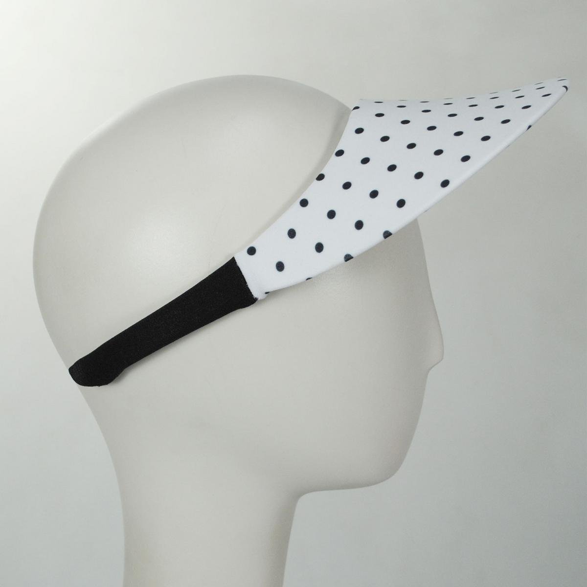 No Headache | Dots Midsize Visor | 195905 | profile | DOT WHITE N BLACK
