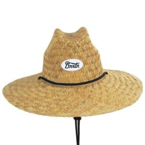 BRIXTON HATS | Parsons Palm Leaf Straw Lifeguard Hat | 128350 | front | TAN