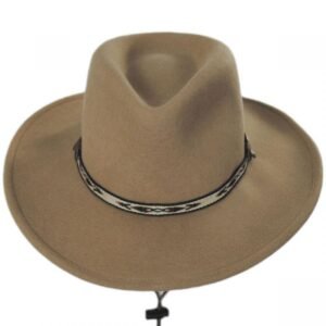 Stetson | Ashley Crushable Wool Felt Earflap Aussie Hat | 130710 | front | SAND