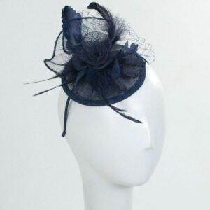 Jeanne Simmons | Mavis Fascinator Hat | 120720 | front | NAVY