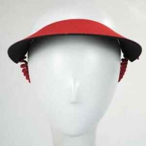 The Incredible Sunvisor | Springlace Solid Sunvisor | 196351 | front | RED