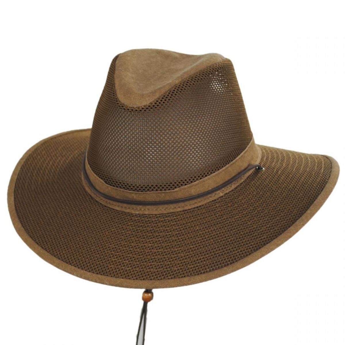 Henschel | Mesh Aussie Grande 3.5 Inch Brim Hat | 140343 | lead | EARTH