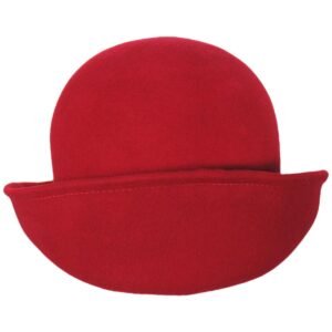 Kathy Jeanne | 6-Way Shapeable Wool Felt Cloche Hat | 124715 | detailfour | RED
