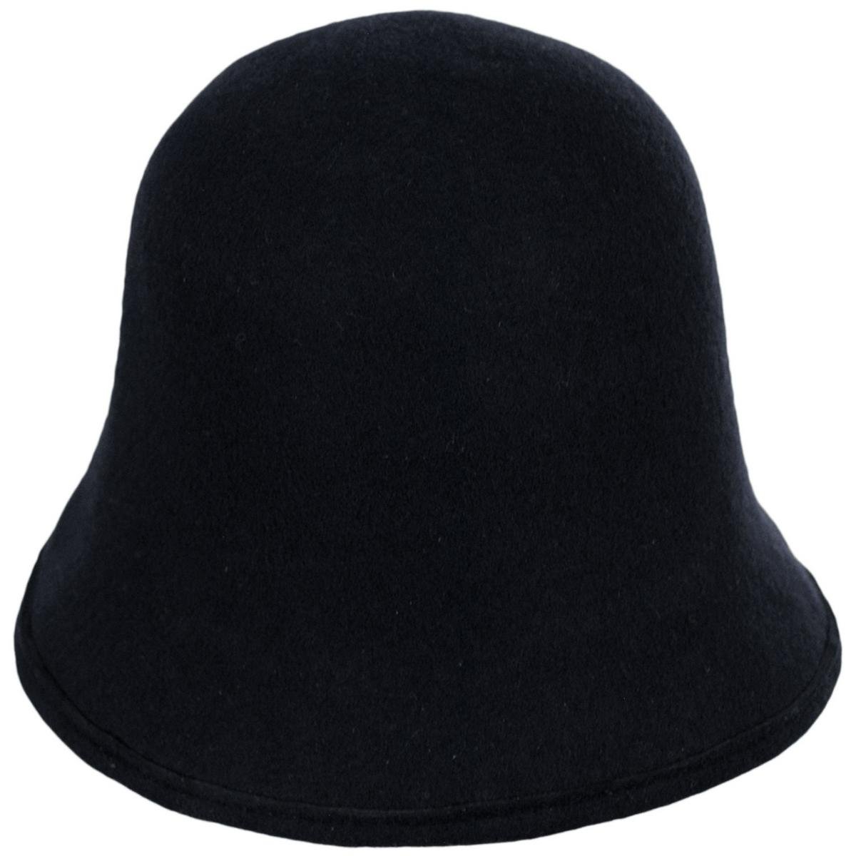 Kathy Jeanne | 6-Way Shapeable Wool Felt Cloche Hat | 124715 | detailtwo | BLACK
