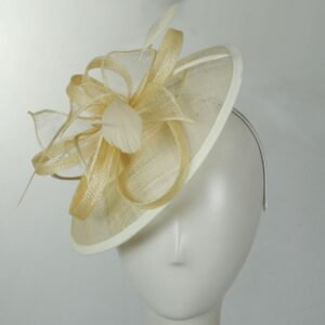 Jeanne Simmons | Anillo Sinamay Straw Fascinator Dress Hat | 120707 | front | NATURAL