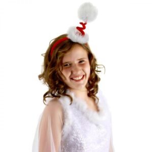 Elope | Springy Santa Fascinator Headband | 190497 | front | RED/WHITE
