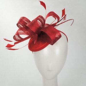 Jeanne Simmons | Sasha Sinamay Straw Fascinator Hat | 120762 | profile | RED