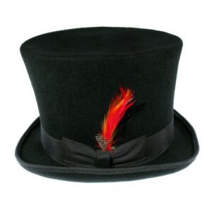 Jaxon Hats | Victorian Wool Felt Top Hat - Black | 193900 | profile | BLACK