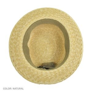 Jaxon Hats | Striped Band Wheat Straw Skimmer Hat | 129005 | under | NATURAL