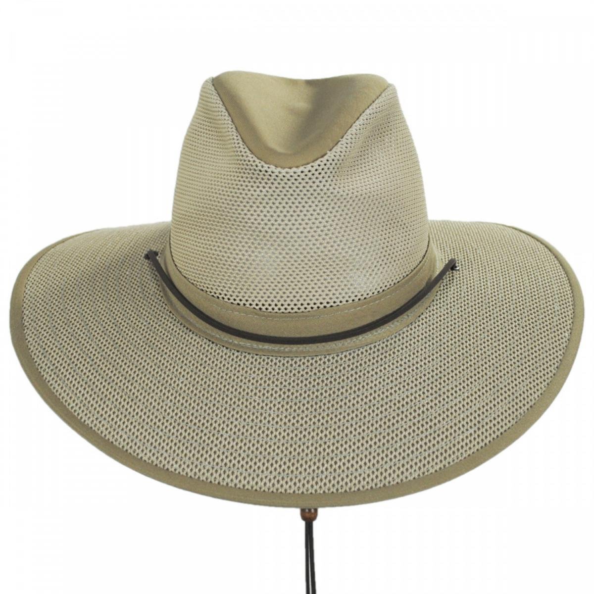 Henschel | Mesh Aussie Grande 3.5 Inch Brim Hat | 140343 | front | KHAKI