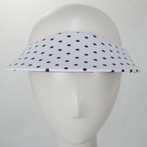 No Headache | Dots Midsize Visor | 195905 | front | DOT WHITE N BLACK