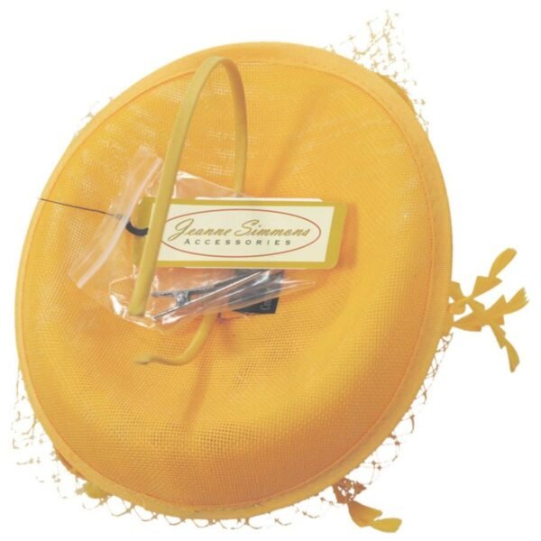 Jeanne Simmons | Irene Sinamay Straw Fascinator Hat | 120760 | under | MUSTARD