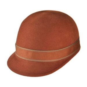 Bollman Hat Company | Heritage Collection 2010s Wool Felt Jockey Cap | 123298 | lead | RUST